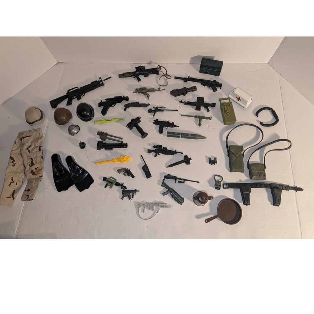 Mixed Lot Vintage GI Joe Action Figure Accessories Weapons